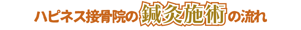 ハピネス接骨院の鍼灸施術の流れ