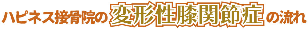 ハピネス接骨院の変形性膝関節症の流れ